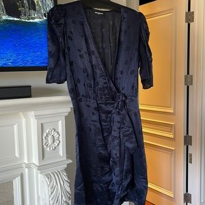 Navy blue midi dress